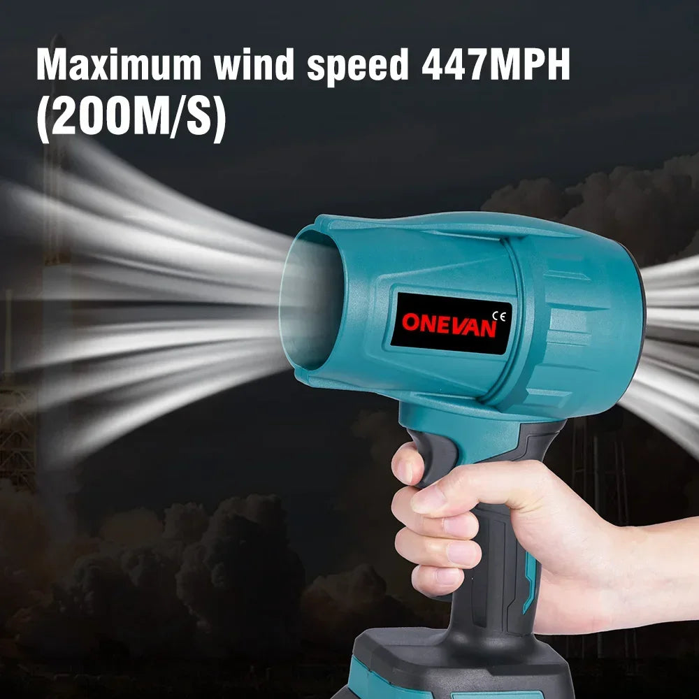 LymHous™ -ONEVAN 200M/S Brushless Turbo Jet Fan 2000W Cordless Electric Air Blower Dust Snow Removal Tool for 18V Battery