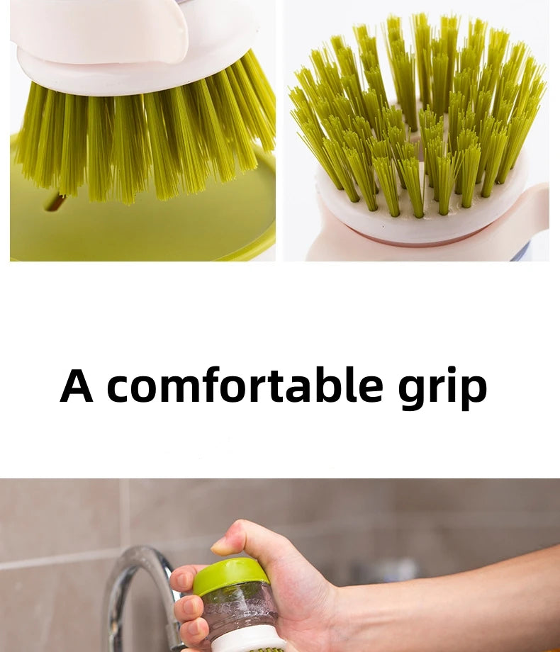 LymHous™ -Dish Brush With Soap Dispenser Multi Use Soap Dispensing Scrub Brush For Household Universal Kitchen Dish Palm Brush With Tary