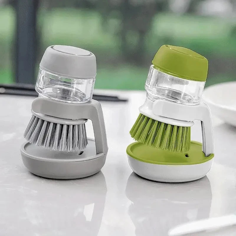 LymHous™ -Dish Brush With Soap Dispenser Multi Use Soap Dispensing Scrub Brush For Household Universal Kitchen Dish Palm Brush With Tary