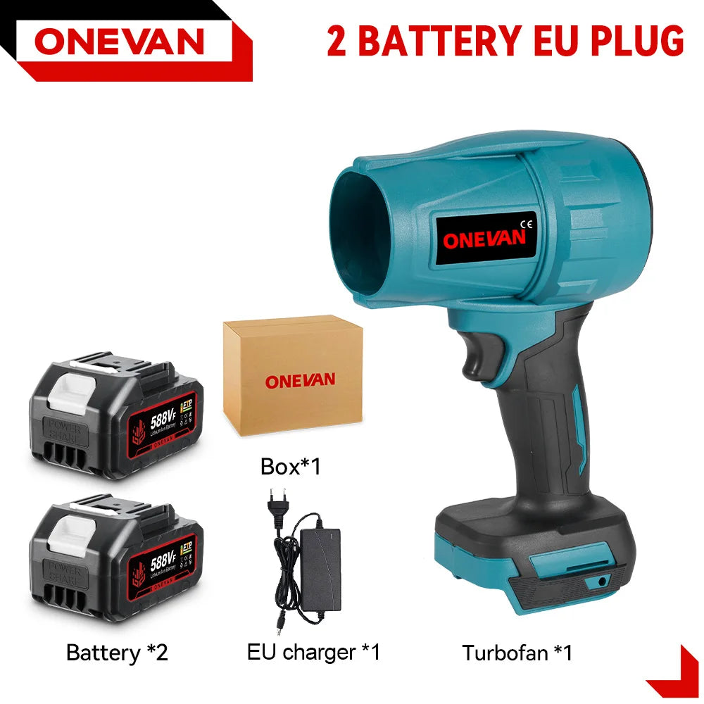 LymHous™ -ONEVAN 200M/S Brushless Turbo Jet Fan 2000W Cordless Electric Air Blower Dust Snow Removal Tool for 18V Battery