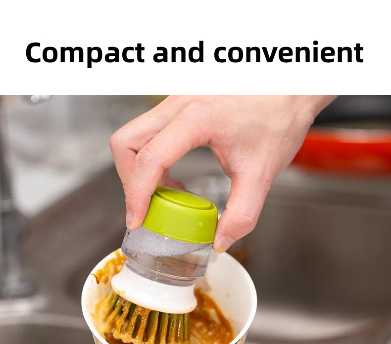 LymHous™ -Dish Brush With Soap Dispenser Multi Use Soap Dispensing Scrub Brush For Household Universal Kitchen Dish Palm Brush With Tary
